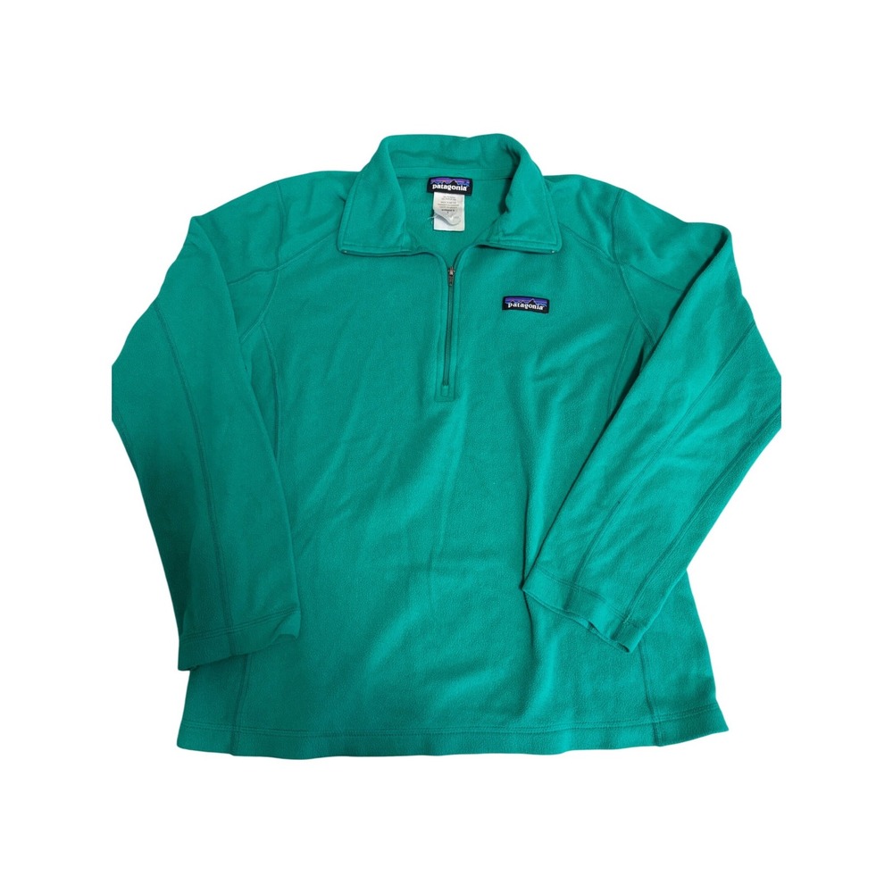Patagonia Fleece Pullover 1/4 Zip Teal Women's Long Sleeve Small